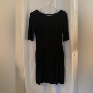 Dress Barn Simple Black Fit & Flare Date Night Dress With Pockets Size 4